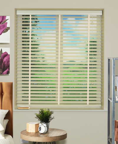 Cream Wood Venetian Blind With Cream Tape Cream Wood Venetian Blind With Cream Tape