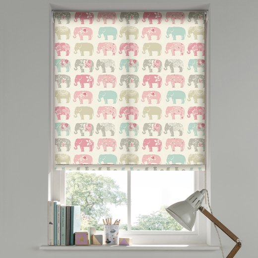 Elephants Pastel Roller Blind Elephants Pastel Roller Blind