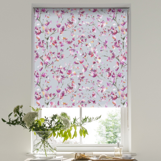 Voyage Maison Belsay Peony Silver Blackout Roller Blind Voyage Maison Belsay Peony Silver Blackout Roller Blind