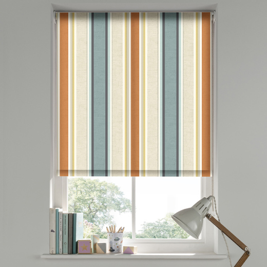 Luella Teal/Spice Roller Blind Luella Teal/Spice Roller Blind