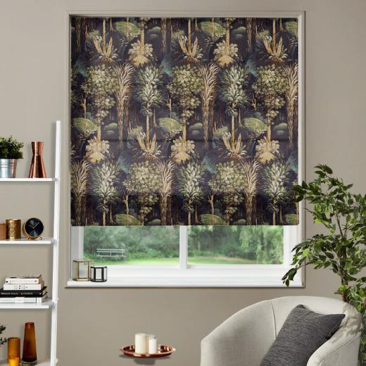 Made To Measure Roman Blind Forbidden Forest Ebony Made To Measure Roman Blind Forbidden Forest Ebony