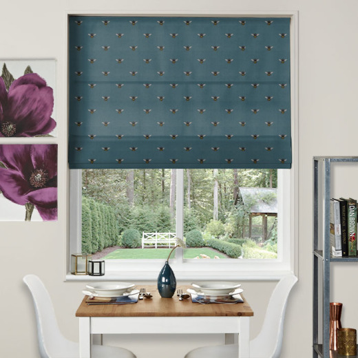 Made To Measure Roman Blinds Abeja Teal Made To Measure Roman Blinds Abeja Teal