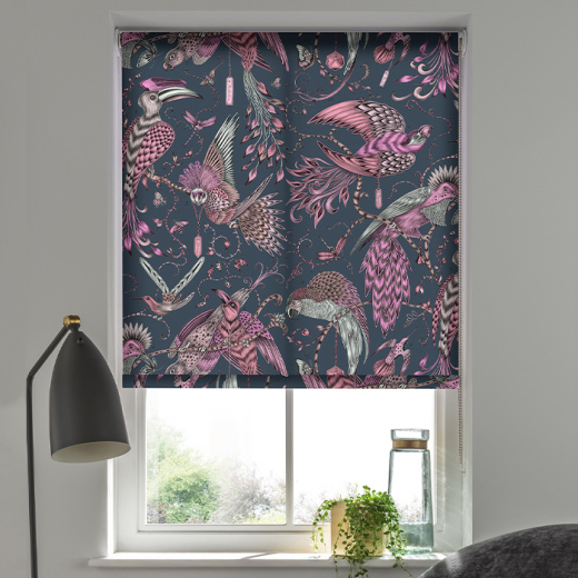 Audubon Navy/Pink Roller Blind Audubon Navy/Pink Roller Blind