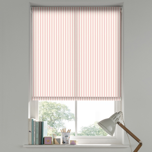 Party Stripe Pink Roller Blind Party Stripe Pink Roller Blind