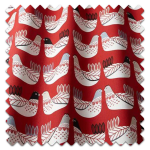 Made To Measure Roman Blind Cluck Cluck Scarlet Made To Measure Roman Blind Cluck Cluck Scarlet