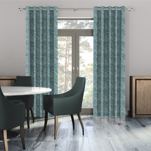 Made To Measure Chenille Curtains Silver Blue Made To Measure Chenille Curtains Silver Blue