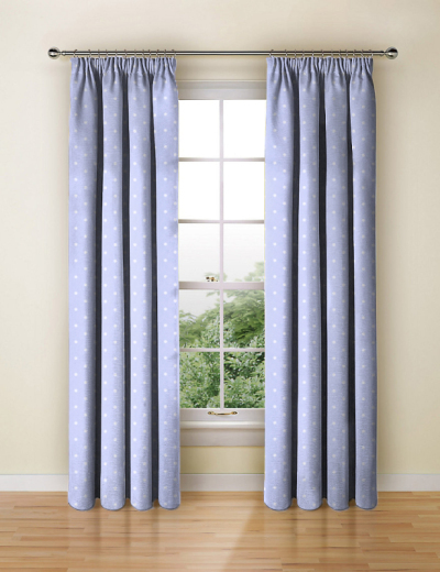 Made To Measure Curtains Dotty Powder Blue Made To Measure Curtains Dotty Powder Blue