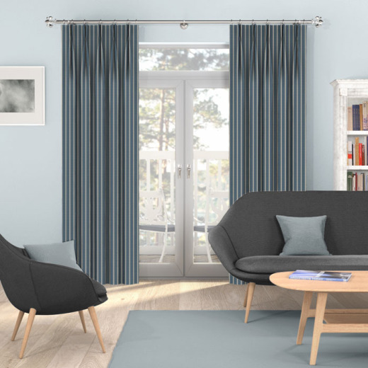 Made To Measure Curtains Pencil Stripe Midnight Made To Measure Curtains Pencil Stripe Midnight