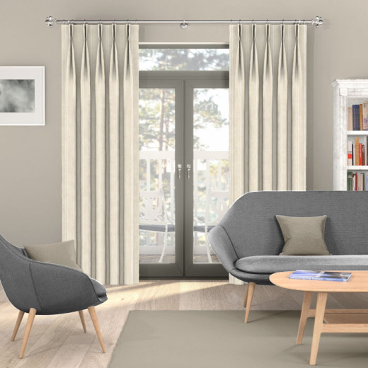 Made To Measure Curtains Rowing Stripe Pebble Made To Measure Curtains Rowing Stripe Pebble