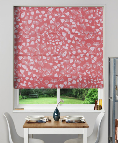 Made To Measure Roman Blind Fern Coral Made To Measure Roman Blind Fern Coral