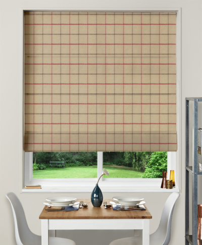 Made To Measure Roman Blind Bamburgh Cranberry Made To Measure Roman Blind Bamburgh Cranberry