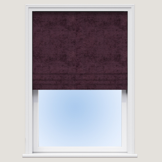 Made To Measure Roman Blind Chenille Plum Made To Measure Roman Blind Chenille Plum