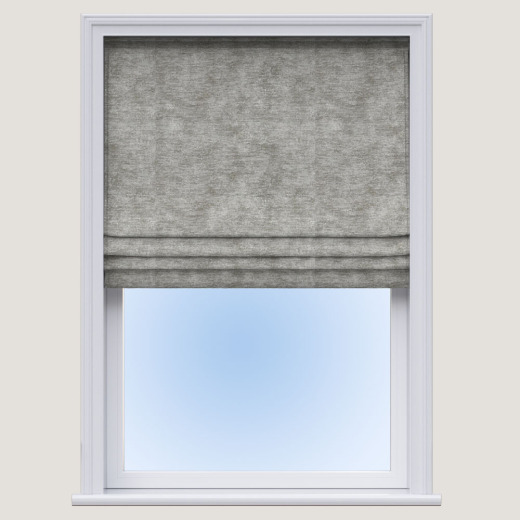 Made to Measure Roman Blind Chenille Silver Made to Measure Roman Blind Chenille Silver