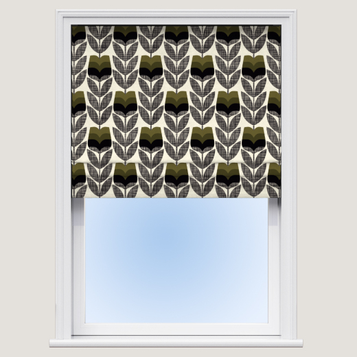 Roman Blind Orla Kiely Rosebud Moss Roman Blind Orla Kiely Rosebud Moss