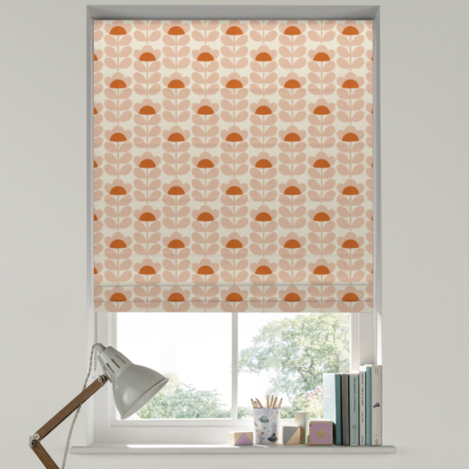 Roman Blind Orla Kiely Sweetpea Orange Roman Blind Orla Kiely Sweetpea Orange