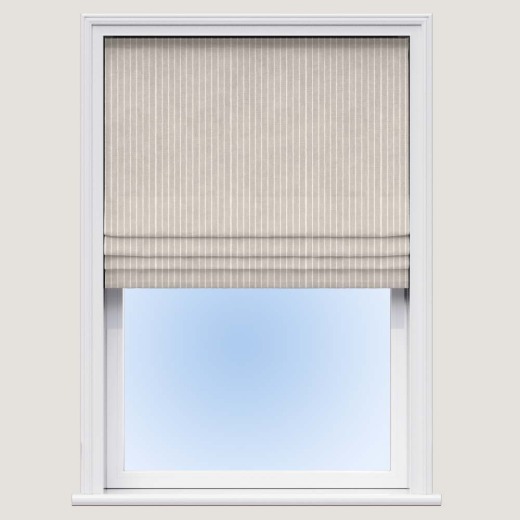 Roman Blind Pencil Stripe Flint Roman Blind Pencil Stripe Flint