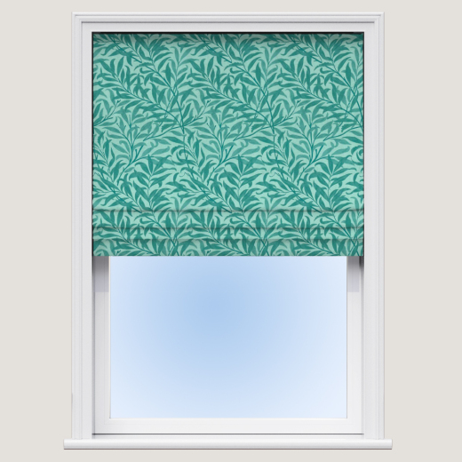 Made To Measure Roman Blinds Willow Boughs Jacquard Teal Made To Measure Roman Blinds Willow Boughs Jacquard Teal