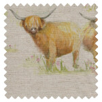 Highland Cattle Linen Curtains Highland Cattle Linen Curtains