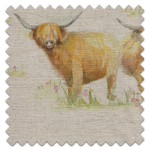 Roman Blind Highland Cattle Linen Roman Blind Highland Cattle Linen