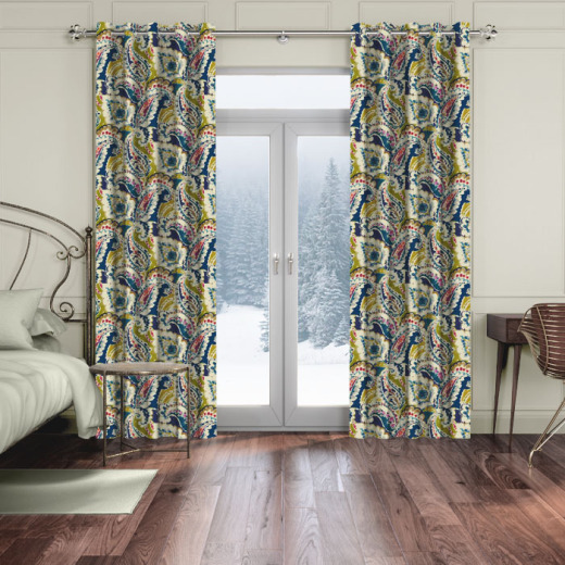 Aretha Navy Curtains Aretha Navy Curtains