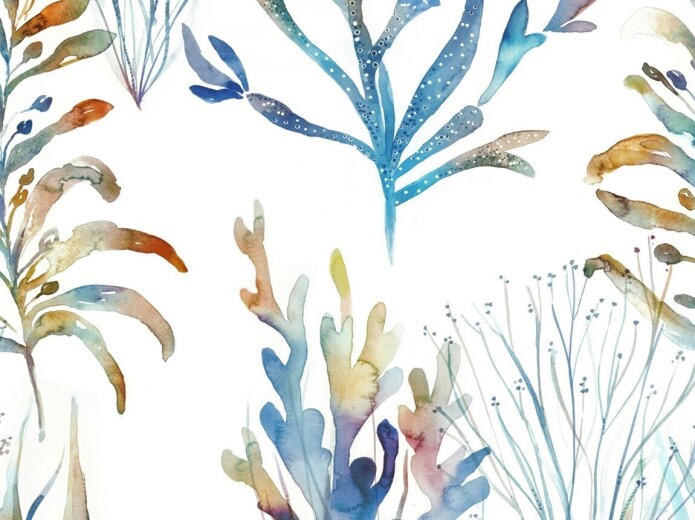 Coral Reef Cobalt Fabric Coral Reef Cobalt Fabric