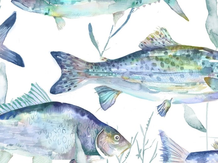 Ives Waters Cobalt Fabric Ives Waters Cobalt Fabric