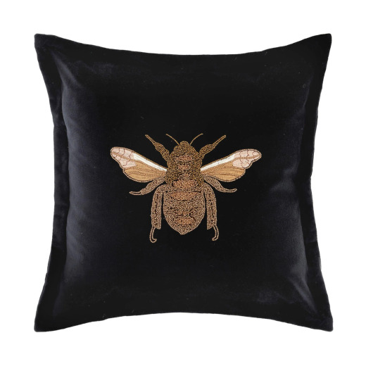 Layla Black Velvet Cushion Layla Black Velvet Cushion