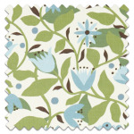 Swatch of Dancing Daisies Print Cornflower Swatch of Dancing Daisies Print Cornflower