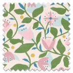 Swatch of Dancing Daisies Print Lilac Swatch of Dancing Daisies Print Lilac