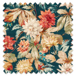 Swatch of Dahlia & Rosehip Velvet Teal/Russet Swatch of Dahlia & Rosehip Velvet Teal/Russet