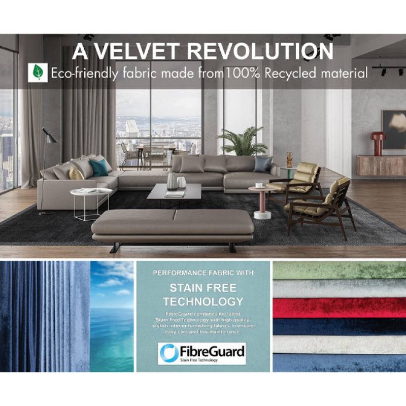 Fibre Naturelle Fabric Collection Velvet Revolution