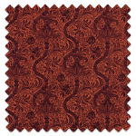 Swatch of Indian Flock Velvet Russet/Mulberry