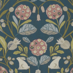 Forester Teal/Blush Fabric