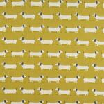 Made To Measure Curtains Hound Dog Ochre Flat Image