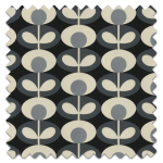 Roman Blind Orla Kiely Oval Flower Cool Grey