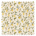 Swatch of Lemon Tree Embroidery Bayleaf/Lemon