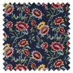 Swatch of Tonquin Midnight Embroidery by Clarke And Clarke