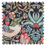 Strawberry Thief Tapestry Black Roman Blind