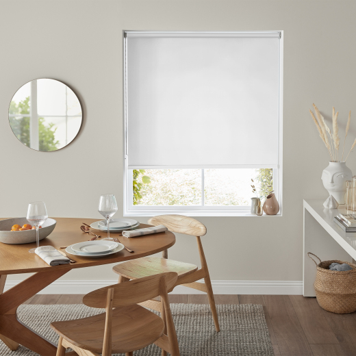 Aire White Blackout Electric Roller Blind
