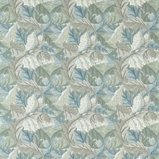 Made To Measure Curtains Acanthus Outdoor Mineral Blue/Linen