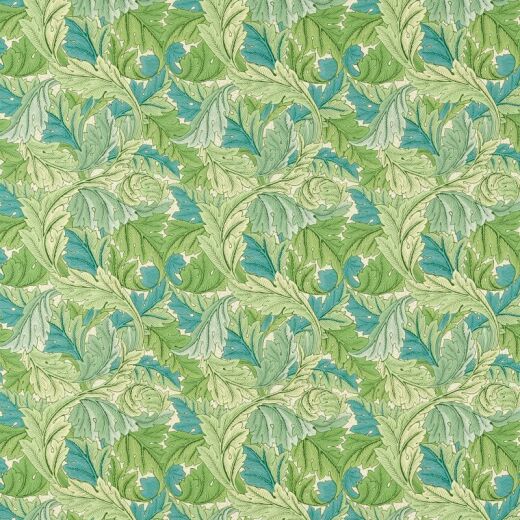 Made To Measure Curtains Acanthus Outdoor Nettle/Sky Blue