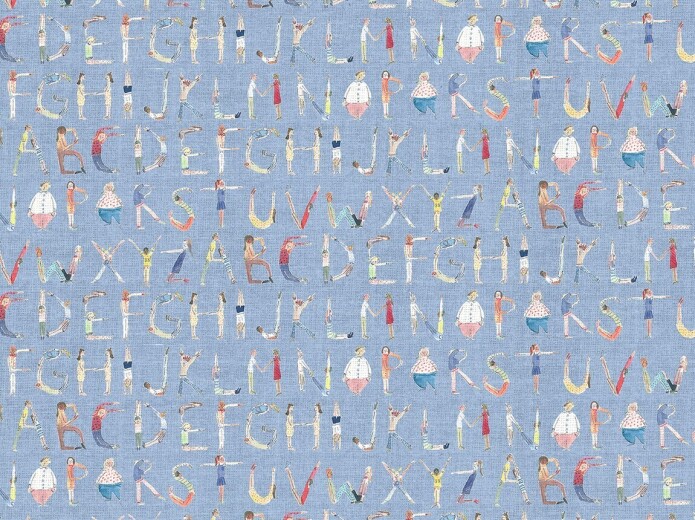 Made To Measure Curtains Alphabet People Sky