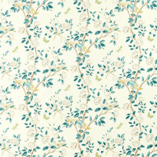 Made To Measure Curtains Andhara Teal/Cream