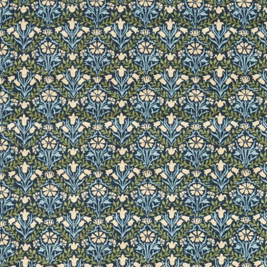 Made To Measure Curtains Bellflowers Indigo/Thyme