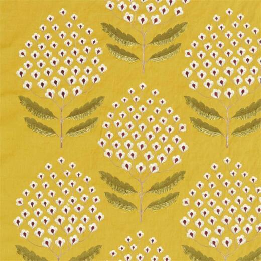 Made To Measure Curtains Bellis Woodland Yellow