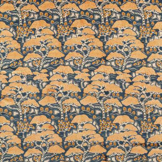 Made To Measure Curtains Bonsai & Gingko Midnight/Orange