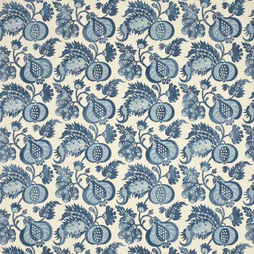 Made To Measure Curtains China Blue Indigo/Neutral