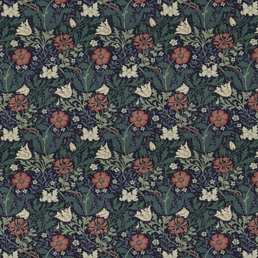 Made To Measure Curtains Compton Indigo/Green