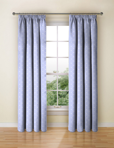 Made To Measure Curtains Dotty Powder Blue