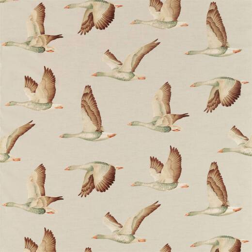 Made To Measure Curtains Elysian Geese Brairwood/Linen